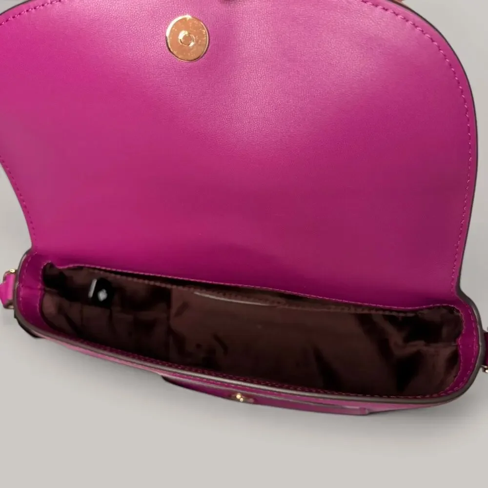 Kate Spade Elsie Crossbody Bag Baja Rose Pink Pebbled Leather Flap Close NWT